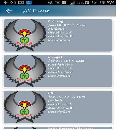 m pocket android app event image